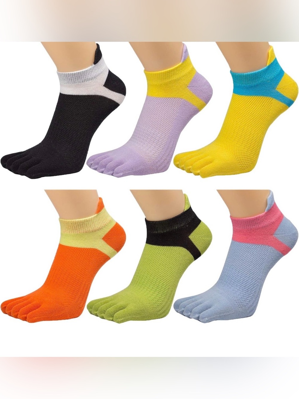Ankle Five-Toe Socks - Assorted Colors